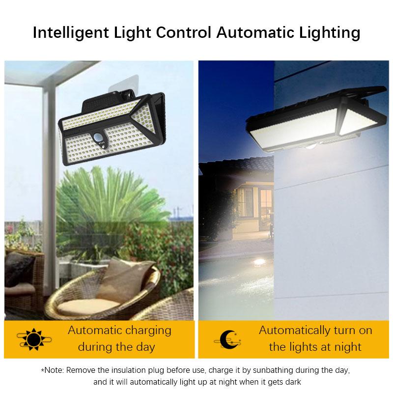 208 LEDs New Solar Clip Lights Outdoor Courtyard Super Bright Motion Sensor Lighting Garden Terrace Wall Lamps for Camping