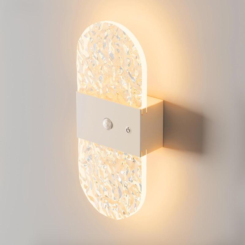 Magnetic LED wall light with human body sensor, bedside side light, rechargeable night light