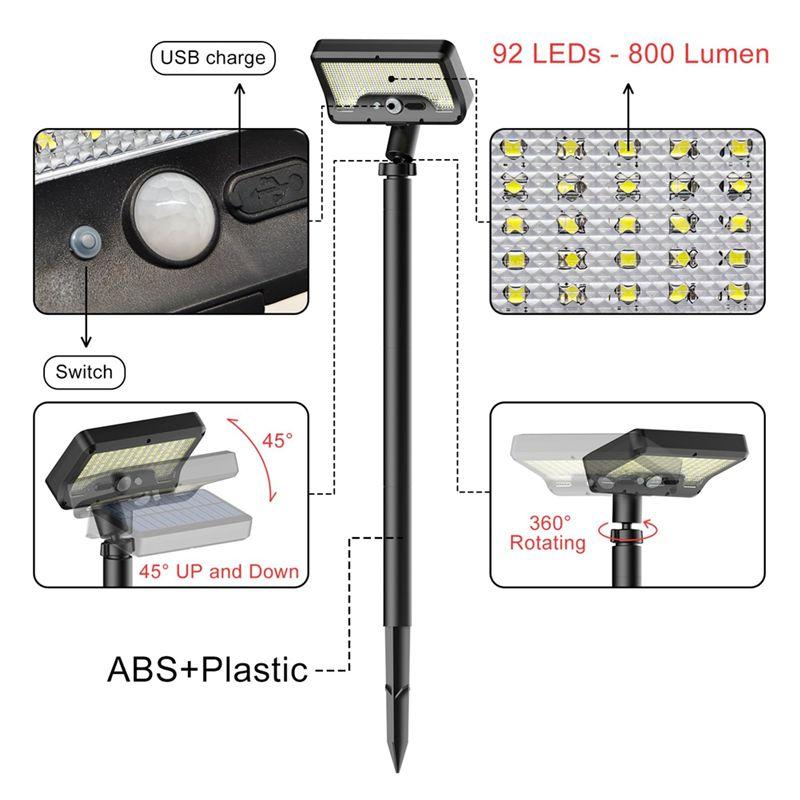 92 LED Pathway Lights — 92 waterproof LED pathway lights ideal for gardens, yards, and sidewalks