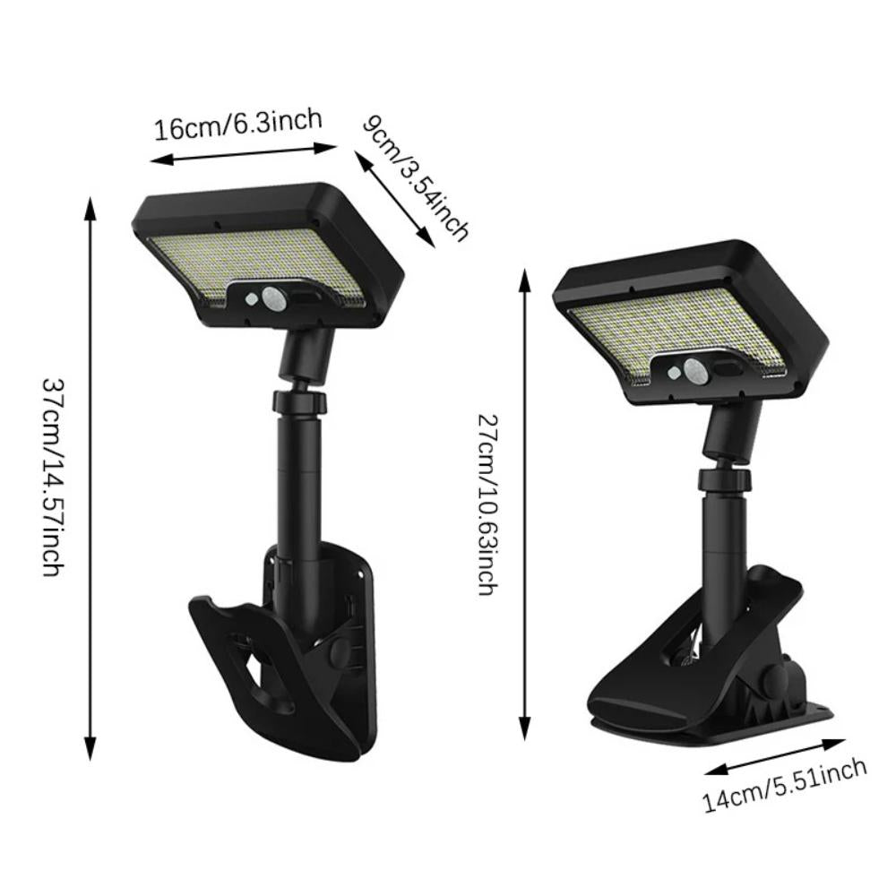 Solar motion sensor outdoor light, 360° rotatable, 4 lighting modes, weatherproof, multiple mounting options, for outdoor security