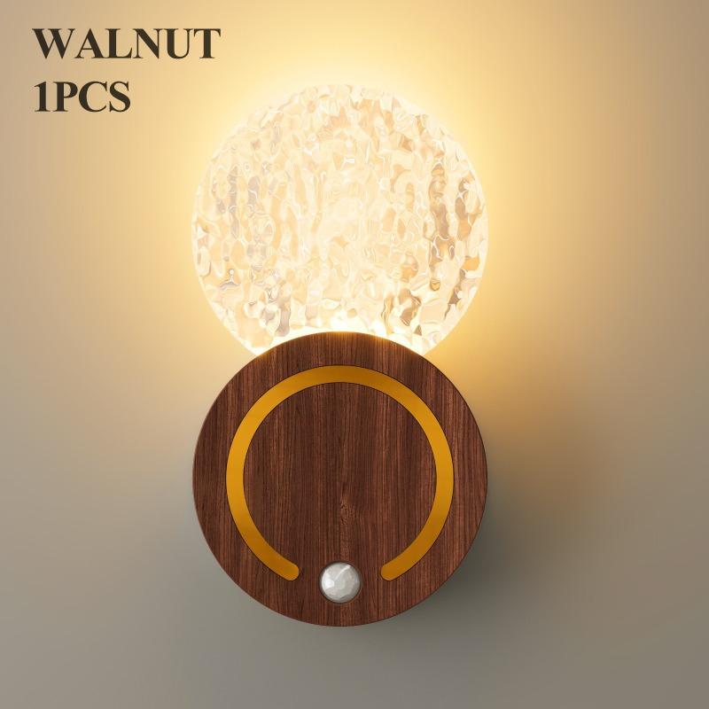 LED Wall Light with Motion Sensor, Rechargeable, 3 Colors, Magnetic Night Light, Decorative Corridor Light