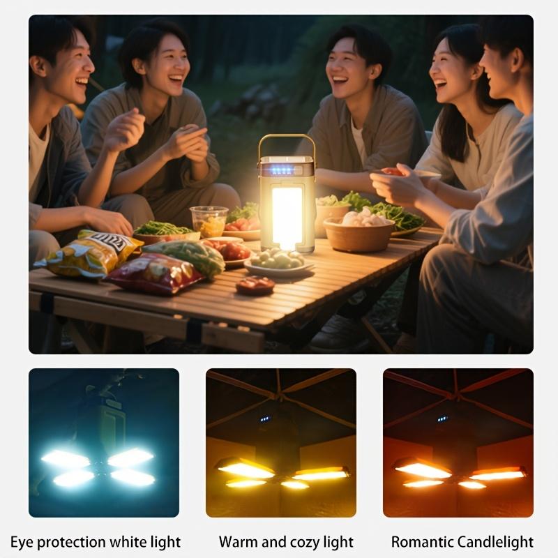 Portable Solar Camping Light, 6 Lighting Modes, Foldable Hanging Tent Light, Portable Yard Light