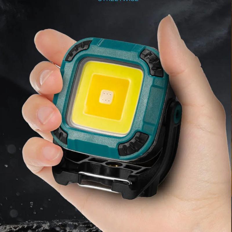 Portable LED Spotlight Flashlight, Powerful Light for Camping, Fishing, Emergencies, USB Rechargeable, Magnetic Work Light