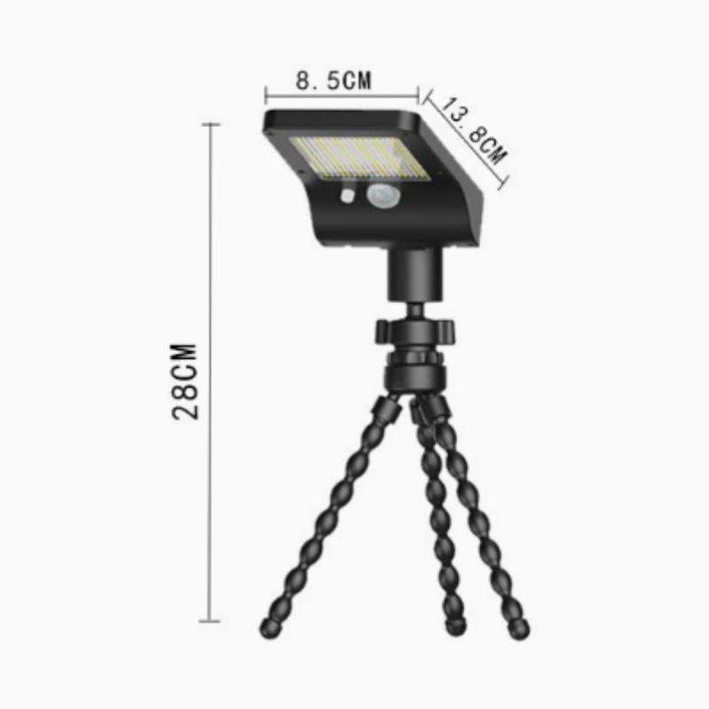 Solar sensor light, adjustable 360° head, yard/outdoor light, 1200 mAh battery, solar octopus light
