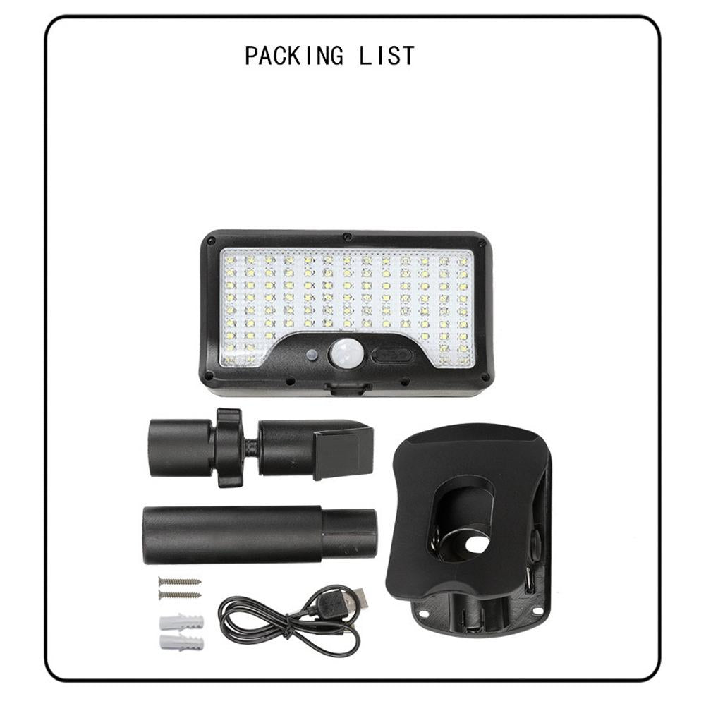 Solar wall light, solar fence light, auto on/off motion sensor outdoor yard lamp, 3 modes security porch light for garden yard path