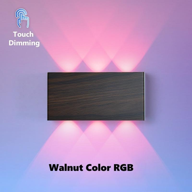 Rechargeable LED wall lamp (CCT/RGB), magnetic touch control, wireless, adjustable brightness (up/down); bedside side light