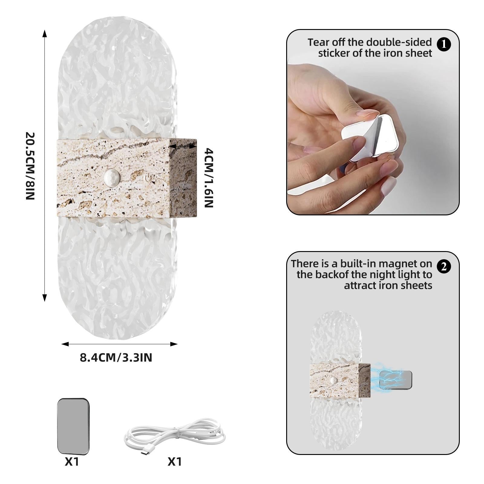 Popular cross-border product: magnetic LED mini night light for the human body, rechargeable, influencer‑style ambient bedside light for bedrooms