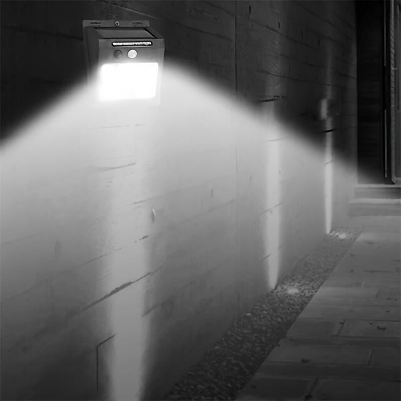 1PC solar-powered outdoor wall lamp with human sensor shell, 3 adjustable modes, courtyard lights for garden lighting