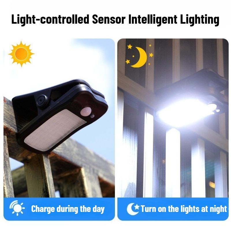 Solar Clip Light, Motion Sensor Light, Garden Light, Outdoor Wall Light, Camping Light, Auxiliary Light