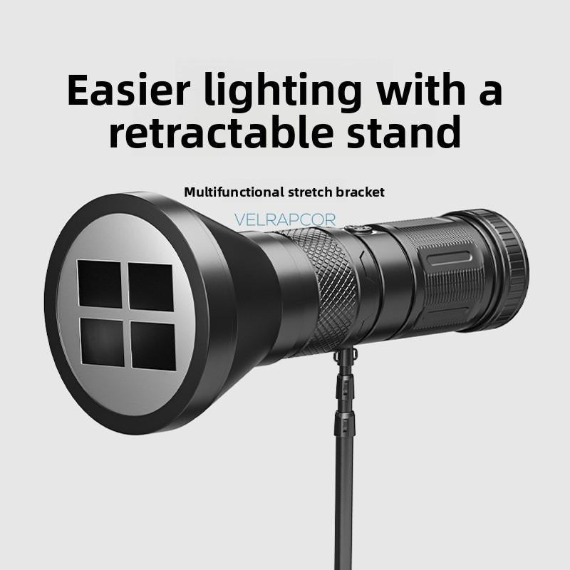 Photography fill light flashlight for spotlights—tube design with four light sources, zoomable lighting and shadows, dedicated for portrait lighting