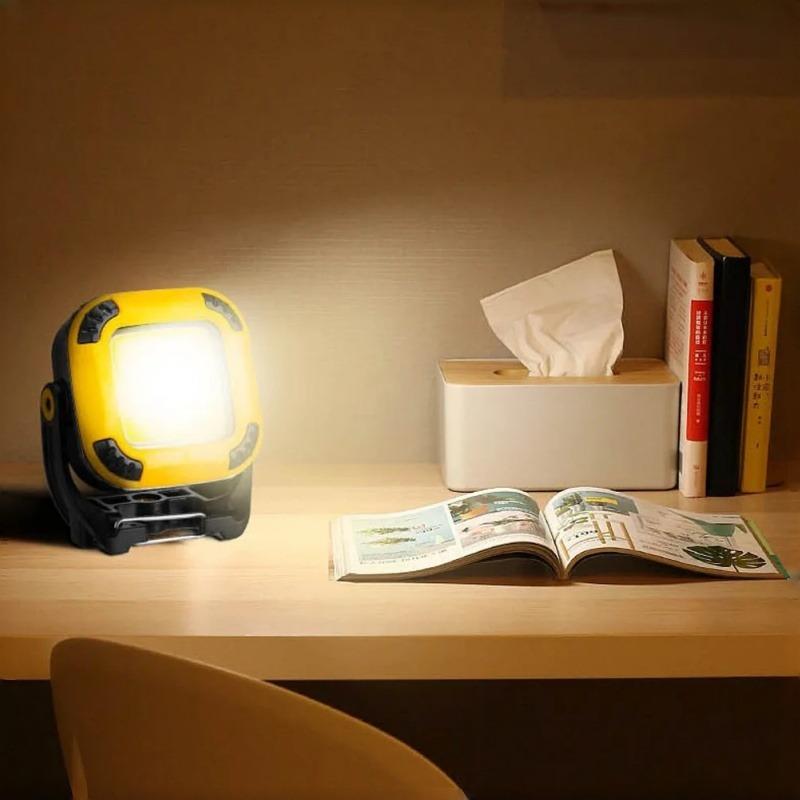 Portable LED Spotlight Flashlight, Powerful Light for Camping, Fishing, Emergencies, USB Rechargeable, Magnetic Work Light