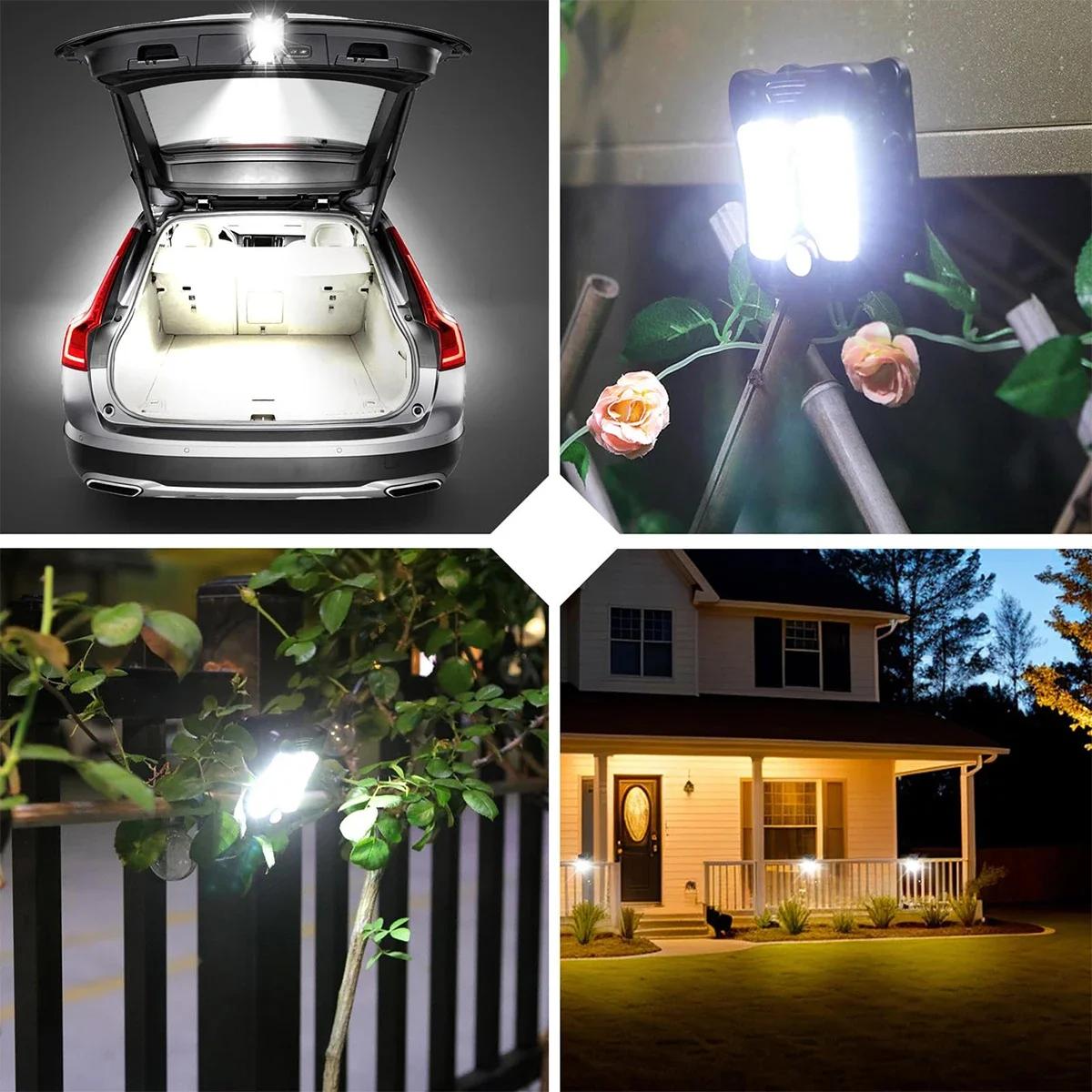 Solar clip LED wall light with motion sensor—outdoor waterproof garden lights powered by motion, suitable for landscape lawns and camping