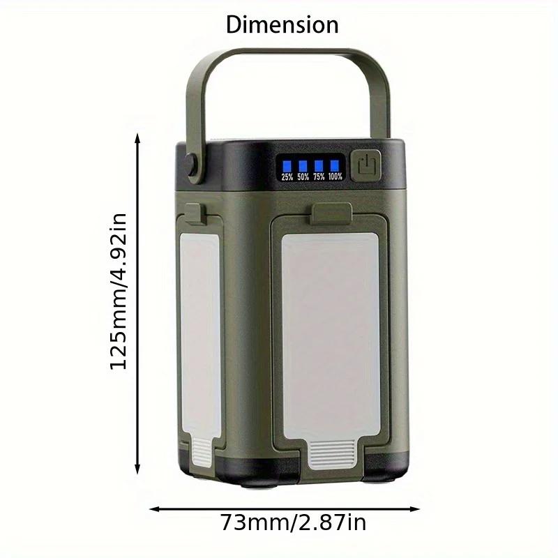 Portable Solar Camping Light, 6 Lighting Modes, Foldable Hanging Tent Light, Portable Yard Light