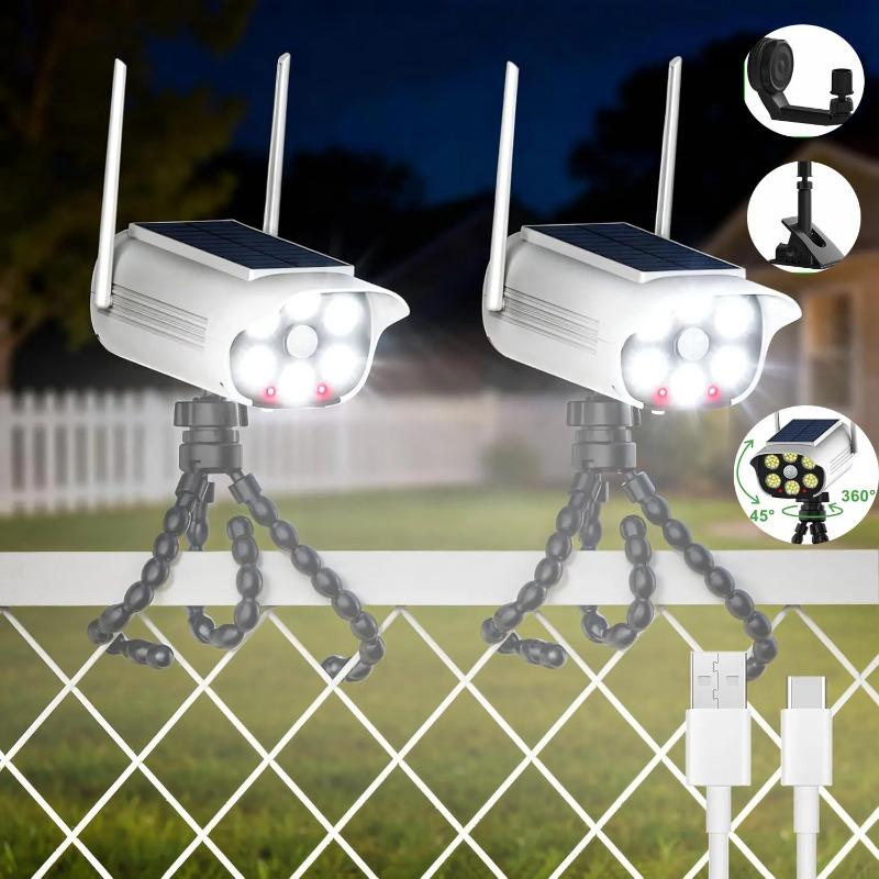 Solar street light LED clip-on solar security lamp, rechargeable, with motion sensor; outdoor waterproof garden lights for fence