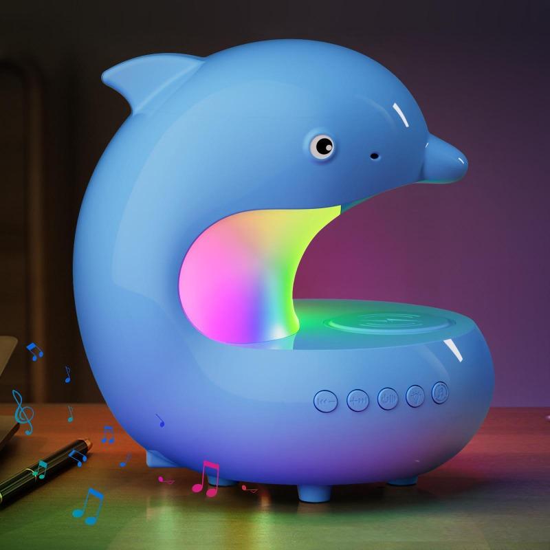 Smart Dolphin Light, Bluetooth Speaker, Phone Charger, Adjustable RGB Table Lamp, Night Light, Birthday Gift