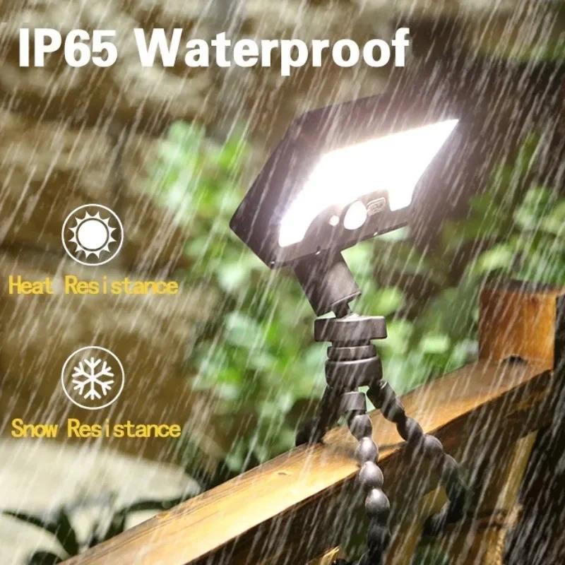 Solar Motion Sensor Lamp Octopus Tripod, 3 Modes, USB, 92 LEDs, Dual Solar Charging, IP65 Waterproof, Adjustable for Garden, Yard, Pathway