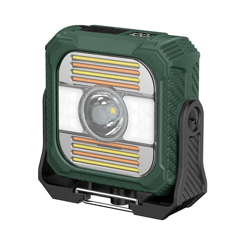 Solar outdoor camping light with ultra-long battery life, multifunctional COB work light, hook, magnetic flashlight