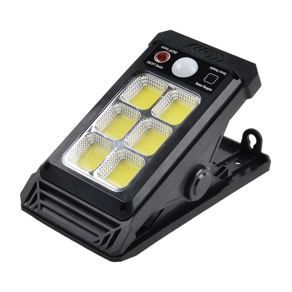 LED Solar Clamp on Motion Sensor Lights Waterproof Work Light for Outdoor Camping Lamp Fence Walls Garage Led Lamps