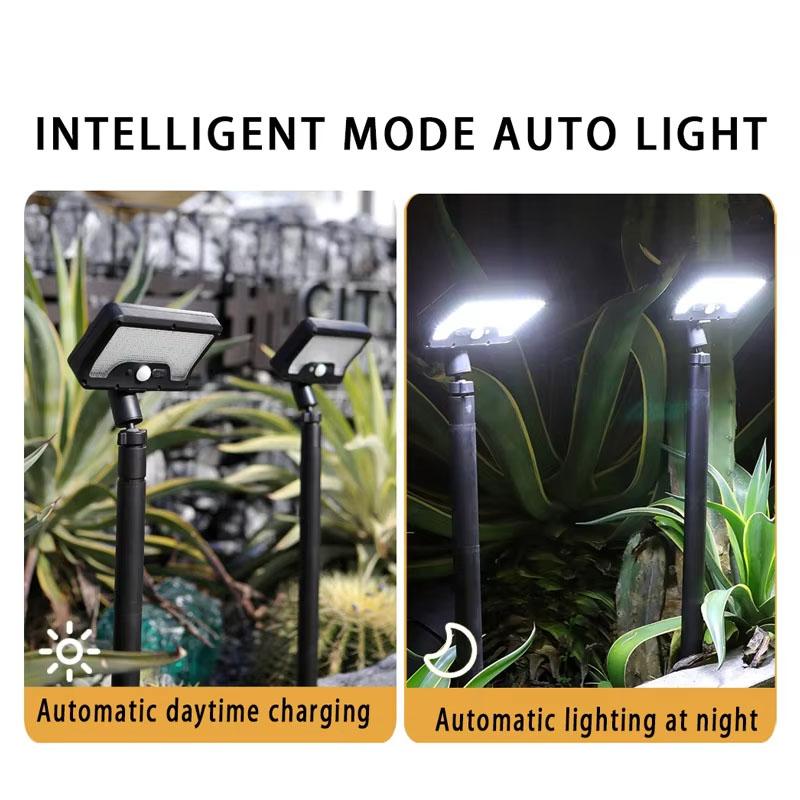 Solar Pathway Lights, 92 LEDs, Motion Sensor, Garden Light, Type‑C Rechargeable, Adjustable Angle, for Walkways, Driveways, Sidewalks, Patios