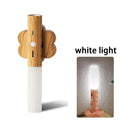 Rechargeable LED Imitation Wood Grain Night Light Handheld Magnetic Design Suitable for Wardrobe Bedroom Corridor
