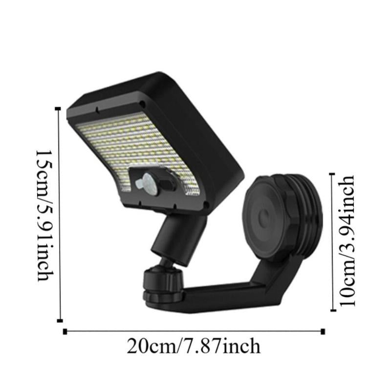 Solar Wall Light, 180° Foldable, 92 LEDs, Waterproof, Motion Sensor (Automatic On/Off), Magnetic Base