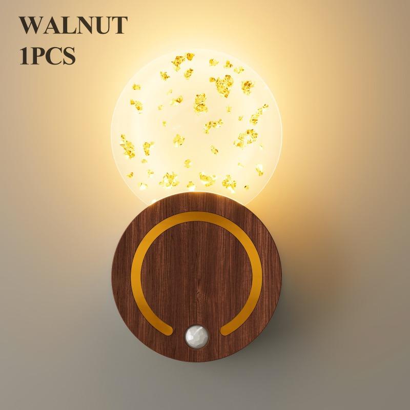 LED Wall Light with Motion Sensor, Rechargeable, 3 Colors, Magnetic Night Light, Decorative Corridor Light