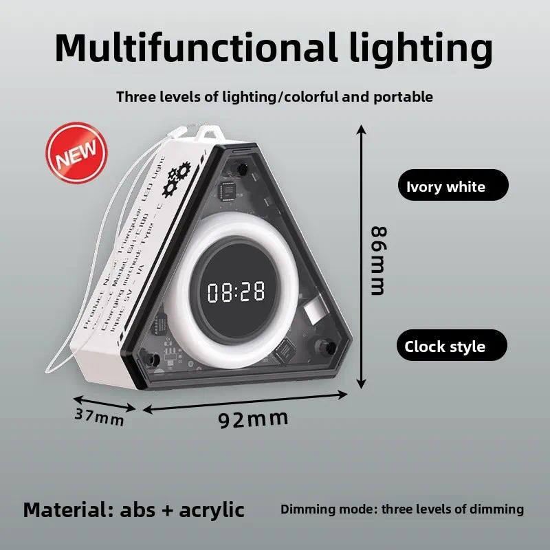 LED multifunctional clock night light, COB eye protection desk lamp, bedside sleep light, magnetic car repair light, camping light