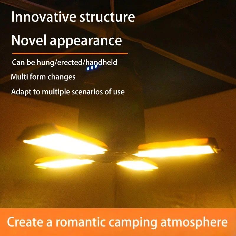 Portable Solar Camping Light, 6 Lighting Modes, Foldable Hanging Tent Light, Portable Yard Light
