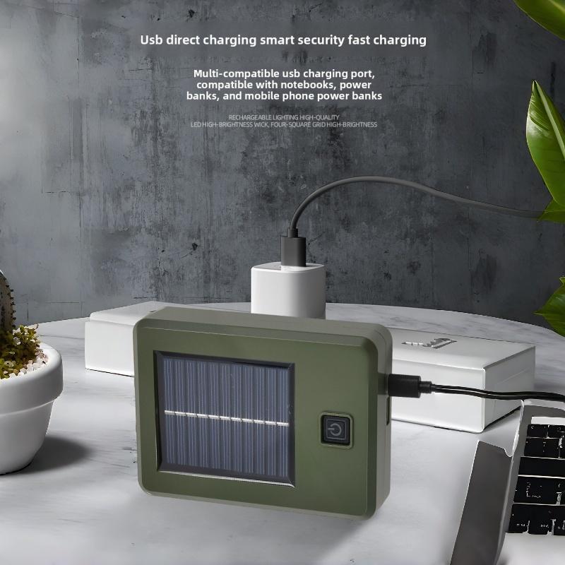 Solar charging outdoor lighting — powerful flashlight, household emergency light, portable mobile camping lamp (LED)