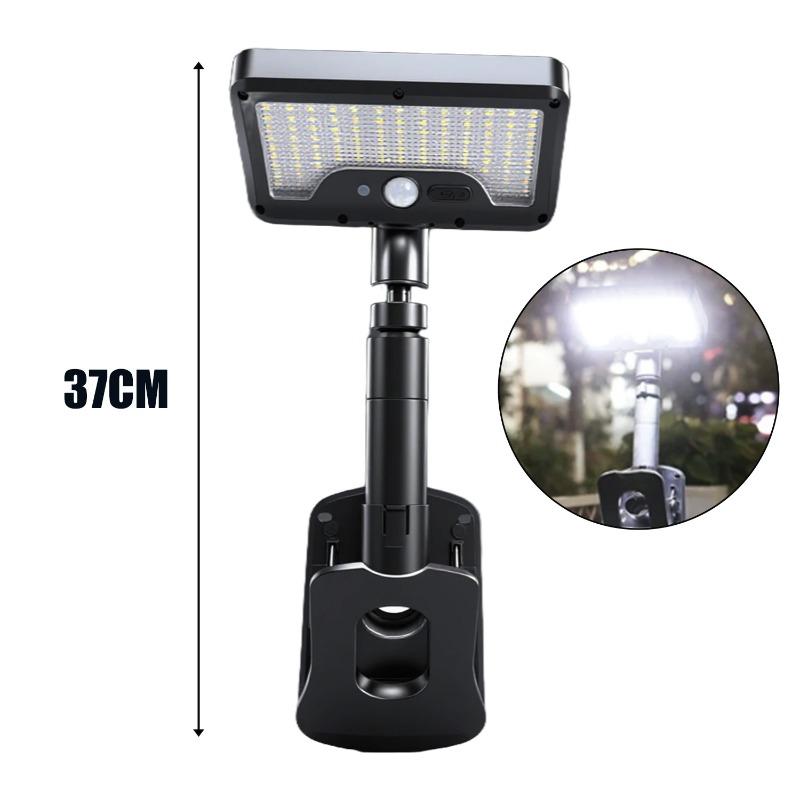 Solar Light with 92 LEDs and Motion Sensor, Outdoor Solar-Powered Lamp, IP65 Waterproof Clip-On Wall Light for Driveway, Garden, and Camping