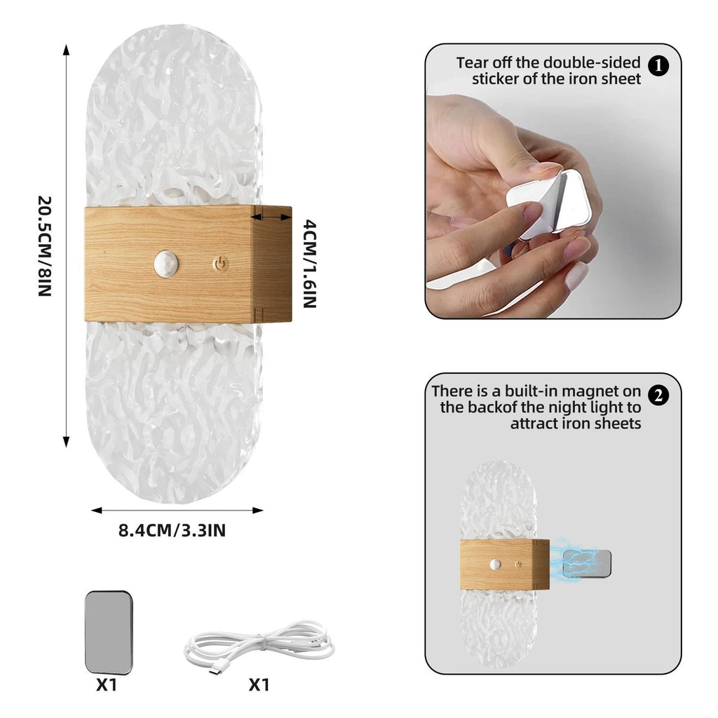 Popular cross-border product: magnetic LED mini night light for the human body, rechargeable, influencer‑style ambient bedside light for bedrooms