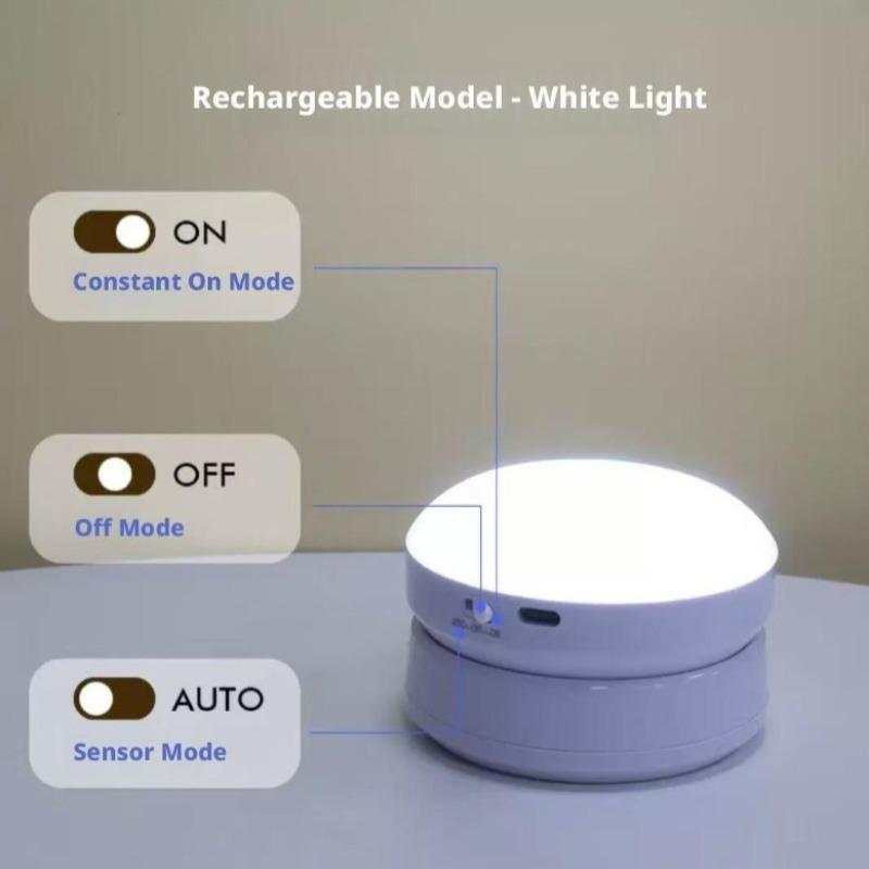Magnetic rotating motion sensor wall lamp, rechargeable night light for corridor and stairs, decorative wall lighting