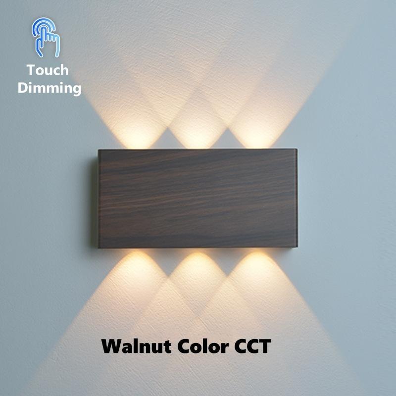 Rechargeable LED wall lamp (CCT/RGB), magnetic touch control, wireless, adjustable brightness (up/down); bedside side light