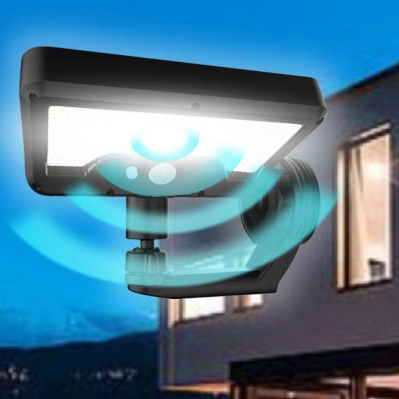 Solar Wall Light, 180° Foldable, 92 LEDs, Waterproof, Motion Sensor (Automatic On/Off), Magnetic Base