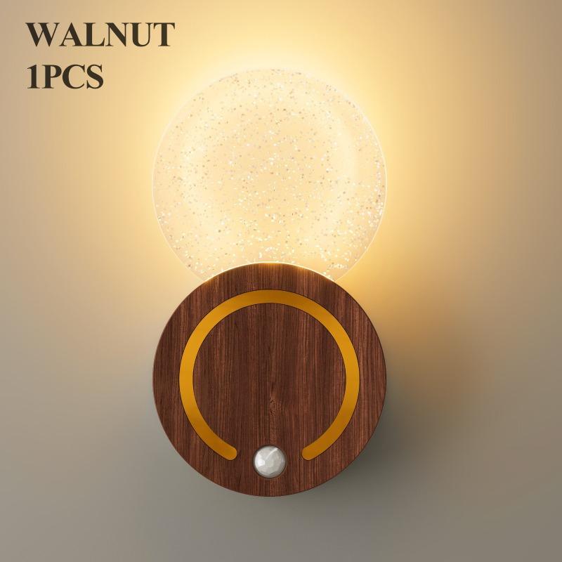 LED Wall Light with Motion Sensor, Rechargeable, 3 Colors, Magnetic Night Light, Decorative Corridor Light
