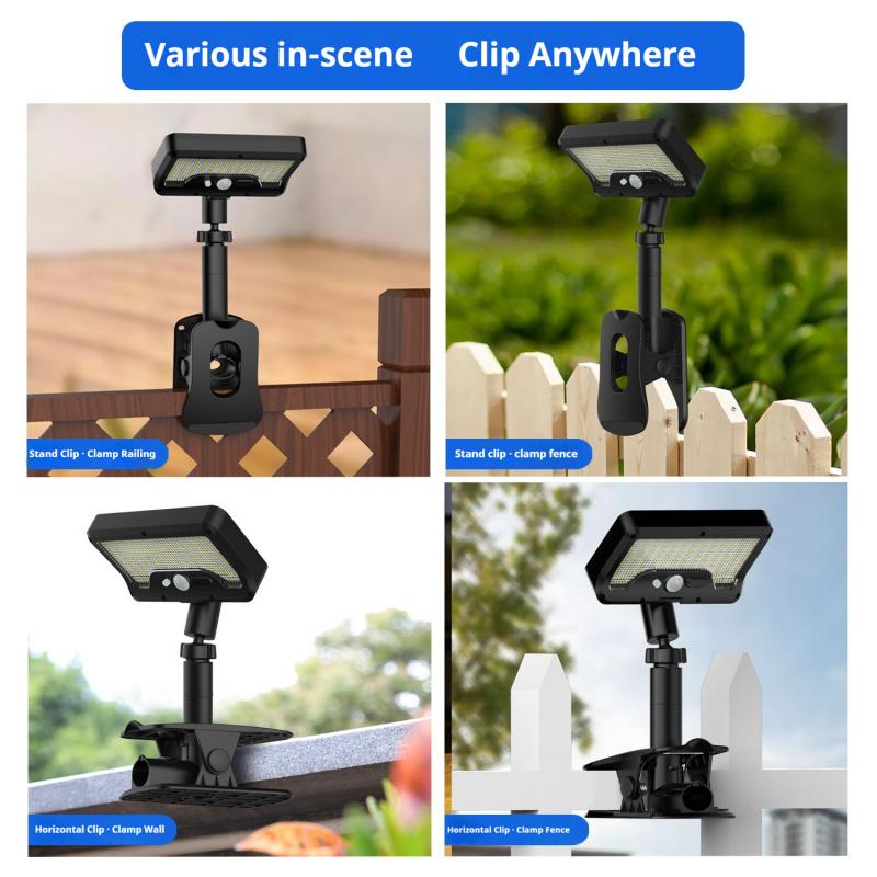 Solar clip-on outdoor garden light, dual-use powered design—ideal for villa fences, landscape, parks, lawns, yards, and path decoration lighting