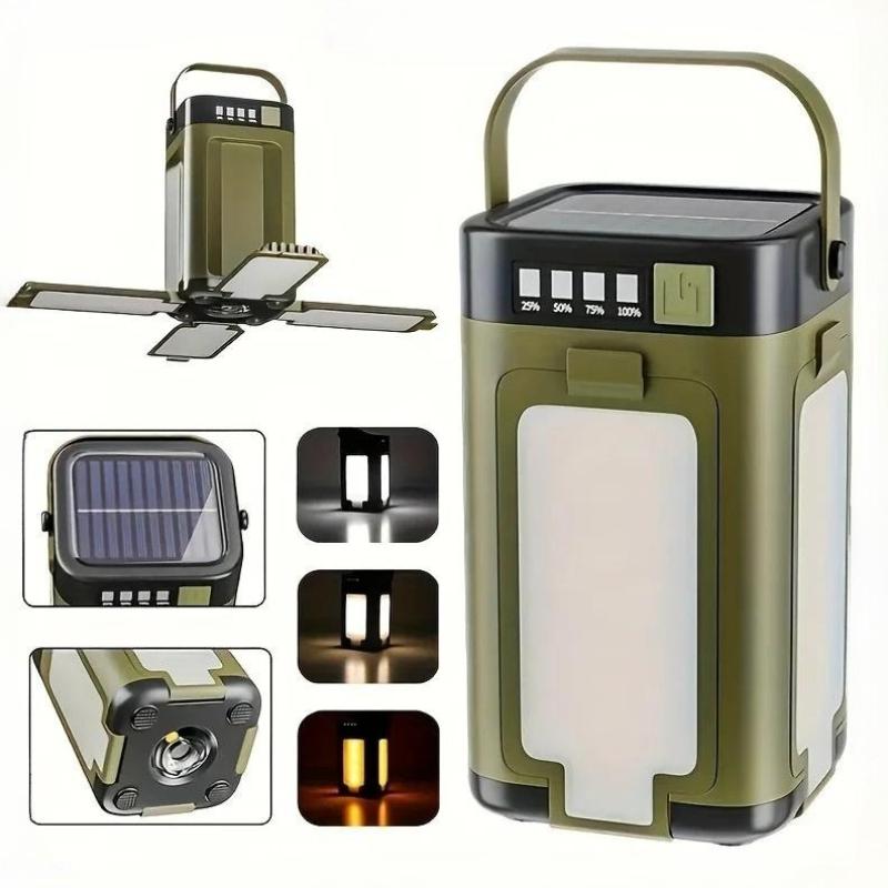 Portable Solar Camping Light, 6 Lighting Modes, Foldable Hanging Tent Light, Portable Yard Light