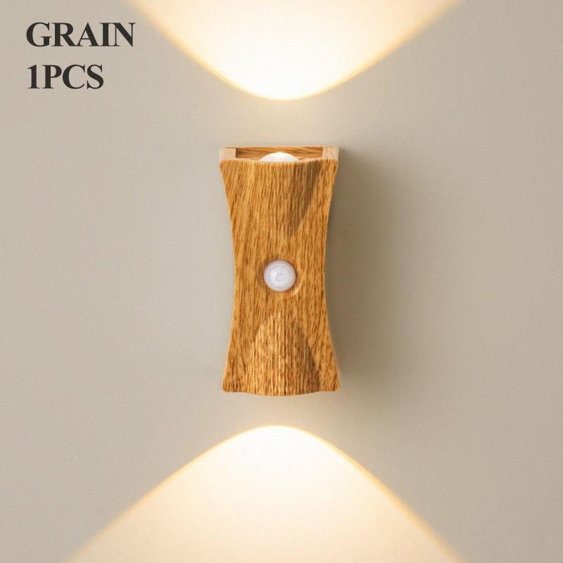 LED Wall Light with Motion Sensor, Rechargeable, Magnetic Ambient Light for Stairs/Cabinets, Night Light