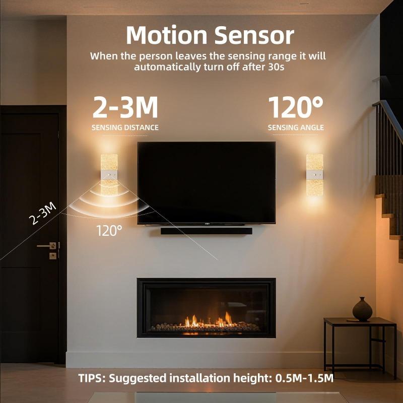 Magnetic LED wall light with human body sensor, bedside side light, rechargeable night light
