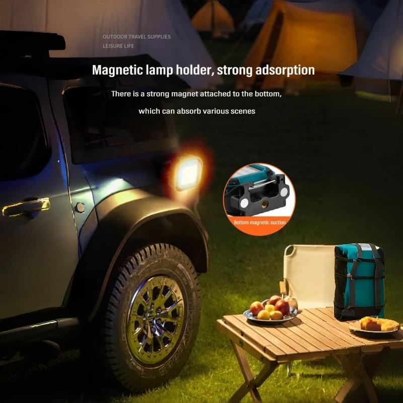 Portable LED Spotlight Flashlight, Powerful Light for Camping, Fishing, Emergencies, USB Rechargeable, Magnetic Work Light