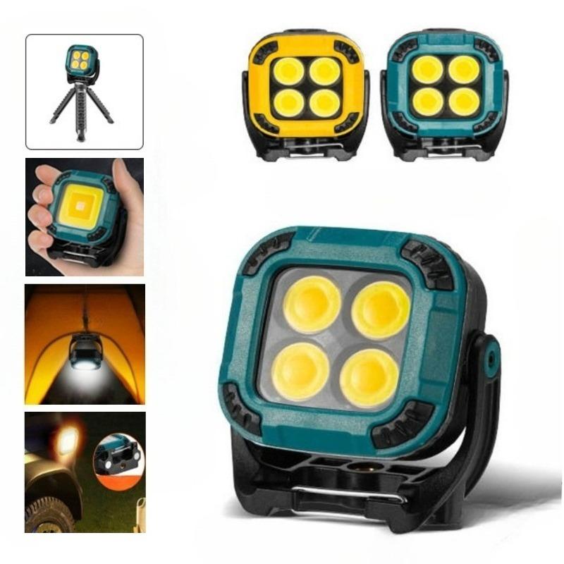 Magnetic Portable Work Light, Rechargeable LED Spotlight, Car Repair Light, Multi-Function Travel Light