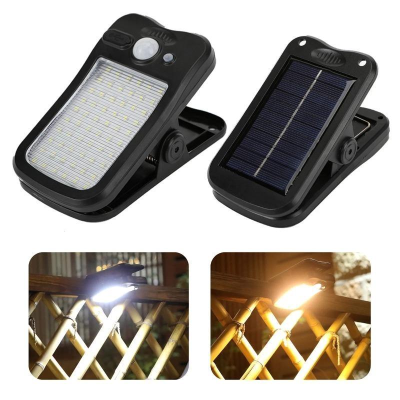 Solar Clip Light, Motion Sensor Light, Garden Light, Outdoor Wall Light, Camping Light, Auxiliary Light