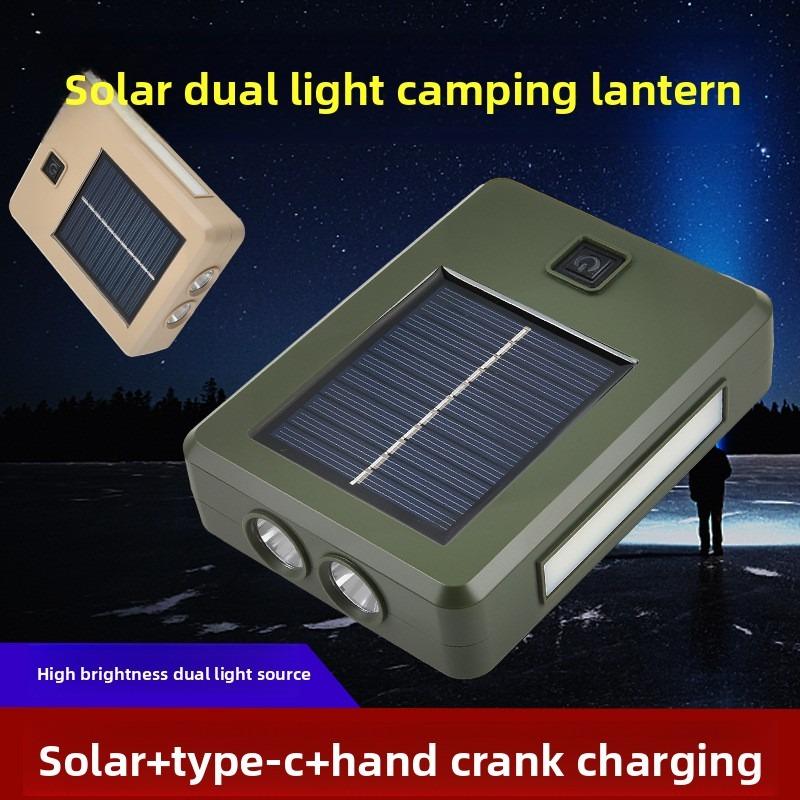 Solar charging outdoor lighting — powerful flashlight, household emergency light, portable mobile camping lamp (LED)