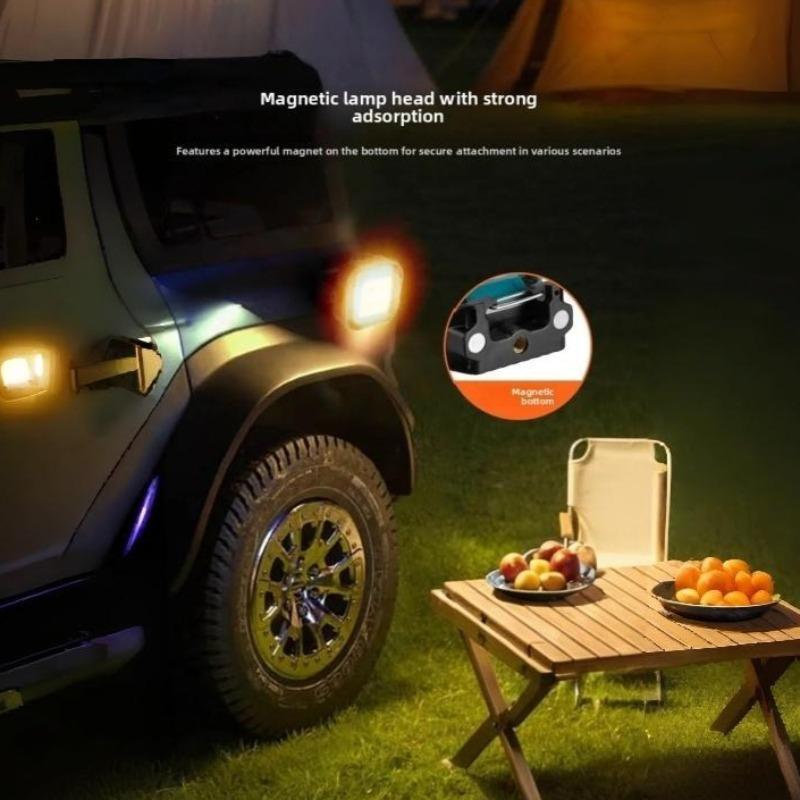 Magnetic Portable Work Light, Rechargeable LED Spotlight, Car Repair Light, Multi-Function Travel Light