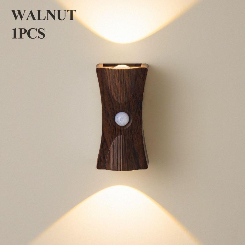 LED Wall Light with Motion Sensor, Rechargeable, Magnetic Ambient Light for Stairs/Cabinets, Night Light