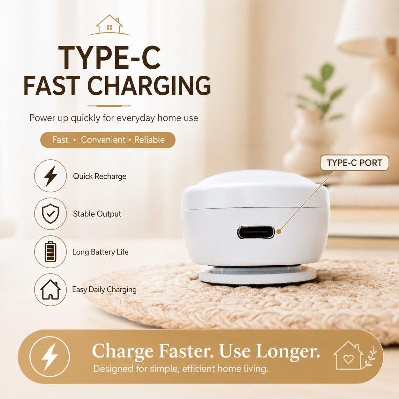 Type-C Charging Magnetic Sensing Human Body Induction Lamp No-drill Installation Three-speed Sliding Switch Home Light Warm Yellow Light Source Suitable Bedroom Corridor  Lights