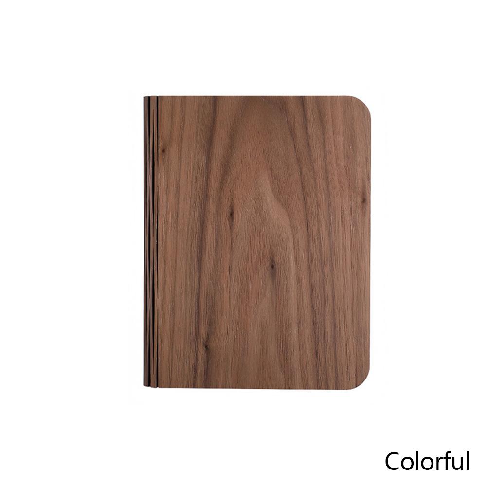 LED foldable book light, creative wooden luminous book for children, birthday/holiday/Christmas gift, rechargeable night lamp