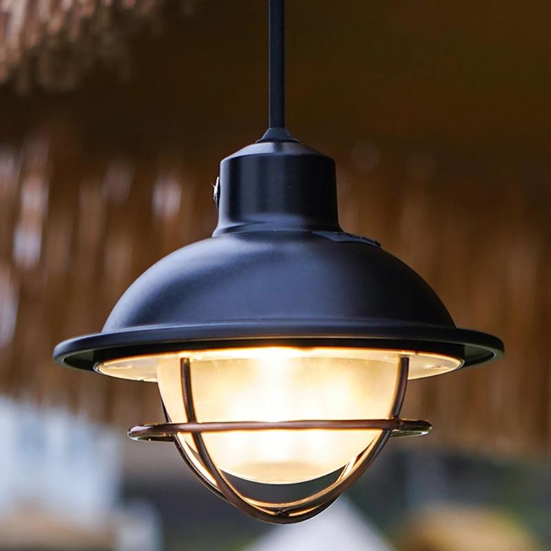 LED atmosphere lantern with stepless dimming, vintage outdoor camping light, Type‑C USB rechargeable, suitable for outdoor travel and garden use