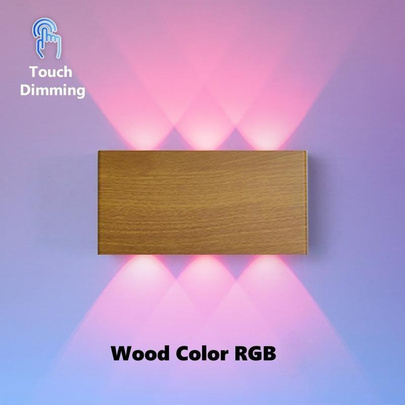 Rechargeable LED wall lamp (CCT/RGB), magnetic touch control, wireless, adjustable brightness (up/down); bedside side light