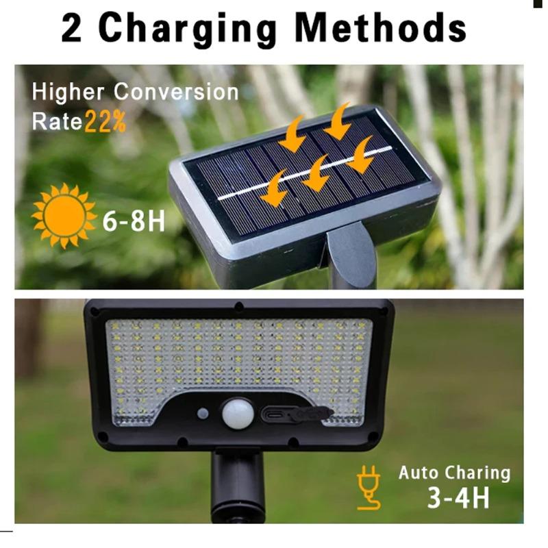 Solar wall light, solar fence light, auto on/off motion sensor outdoor wall lantern, 3 modes, outside yard lamp for garden, yard, path